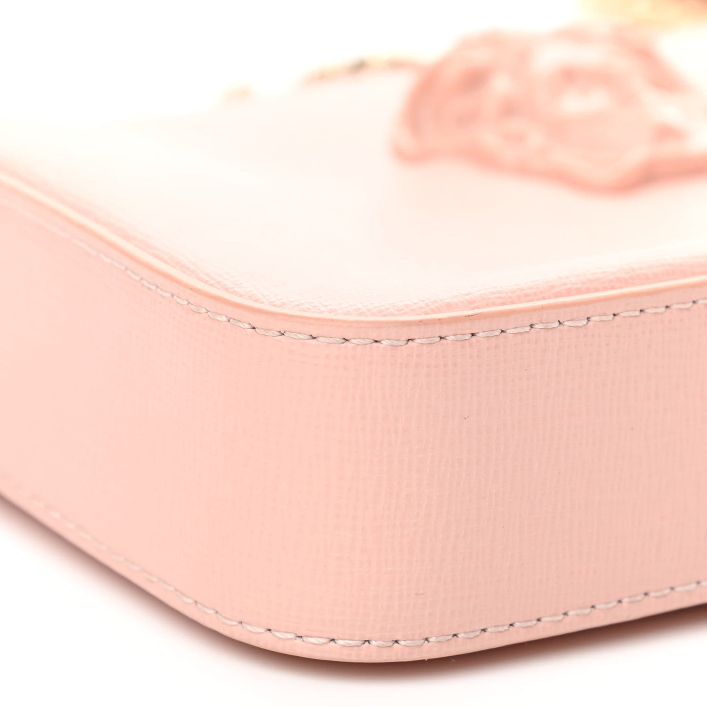 Saffiano Calfskin Palazzo Chain Crossbody Light Pink