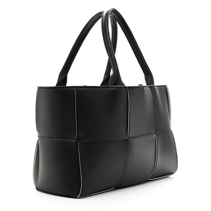Bottega Veneta Nappa Maxi Intrecciato Small Arco Tote Black White 4 of 14