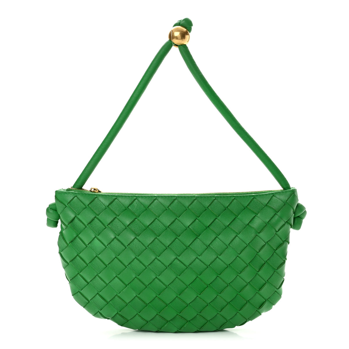 Nappa Intrecciato Small Turn Pouch Parakeet