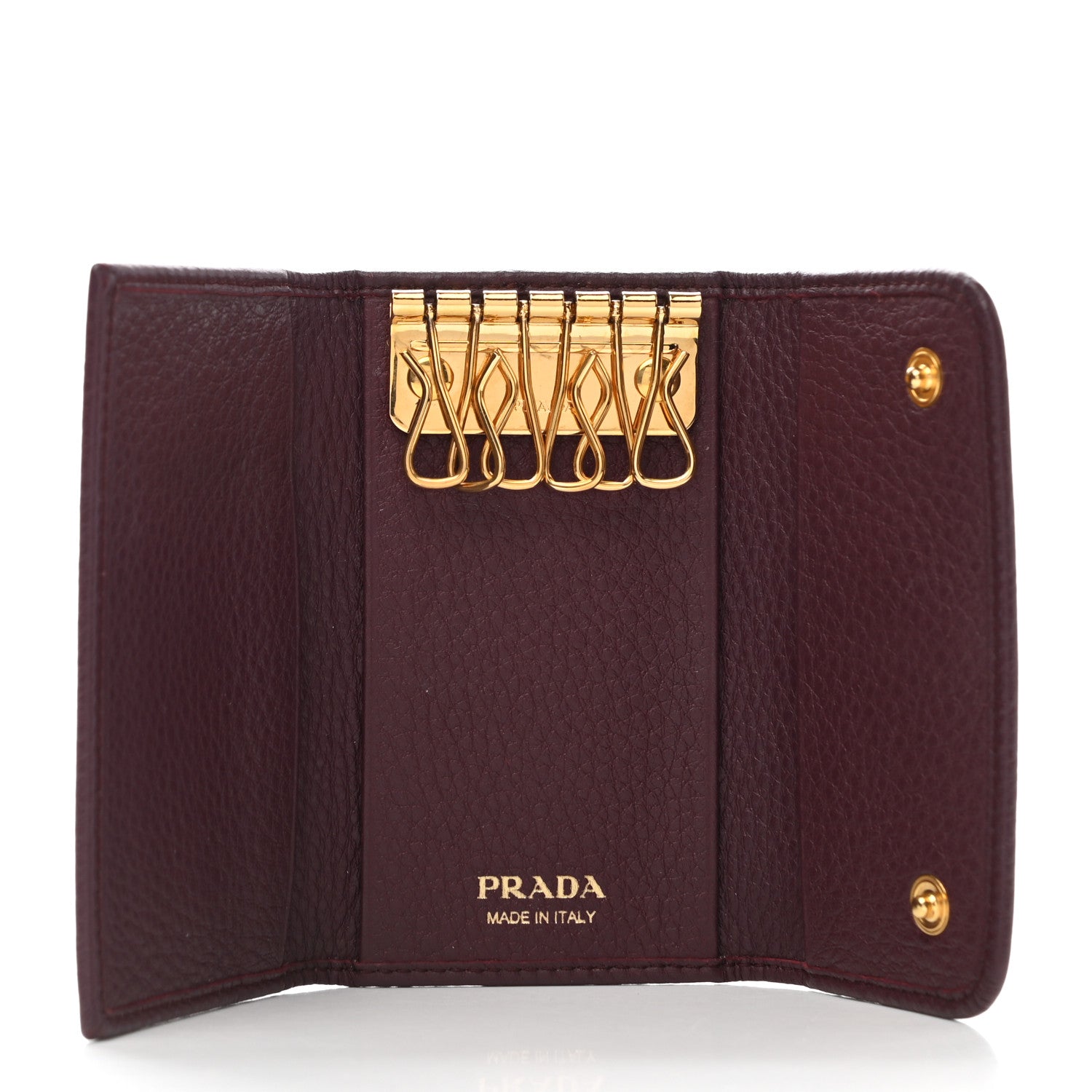 Prada Vitello Grain 6 Key Holder Granato 5 of 7