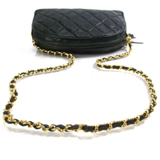 Chanel Lambskin Tassel Bag Dark Green 6 of 11