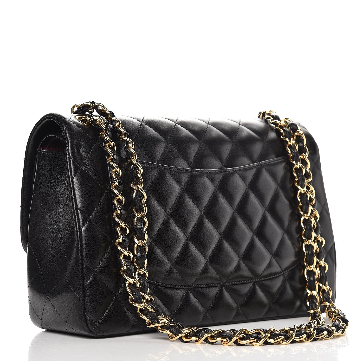 Chanel Lambskin Quilted Jumbo Double Flap Black 4 of 13