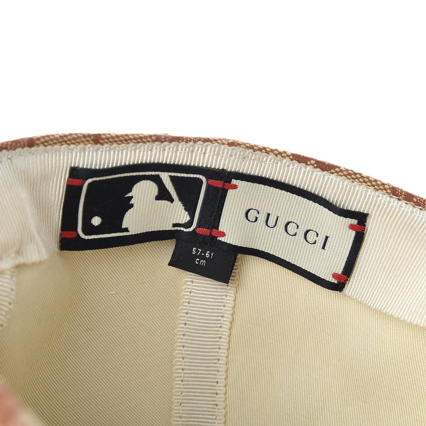X MLB Monogram NY Yankees Baseball Hat 57-61 Beige Ruggine