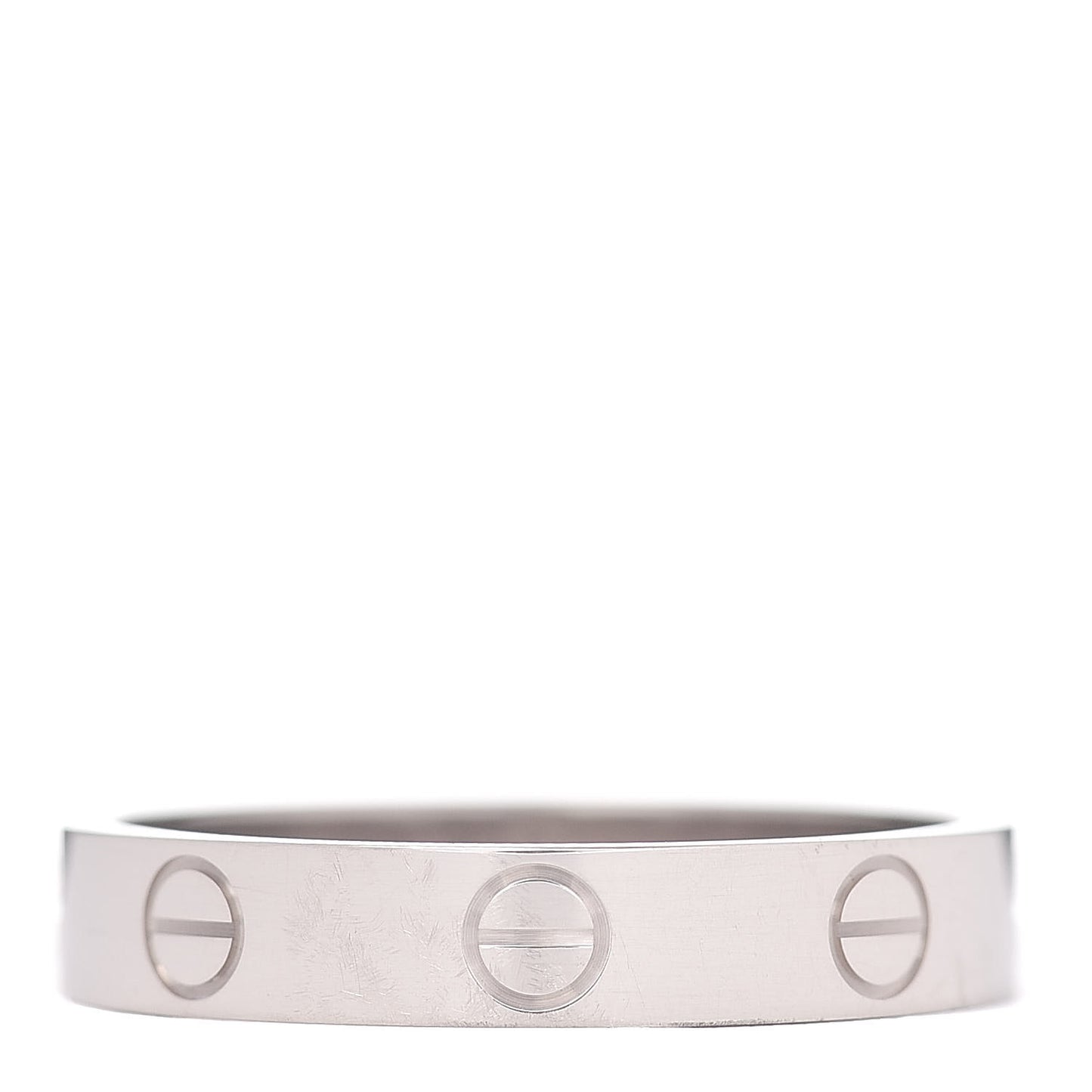 18K White Gold 3.5mm LOVE Wedding Band Ring 54 6.75