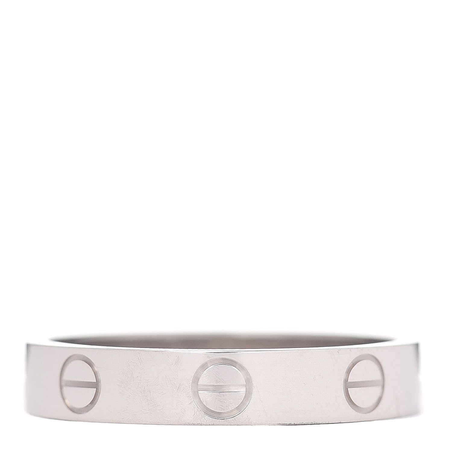 Cartier 18K White Gold 3.5mm LOVE Wedding Band Ring 54 6.75 1 of 4