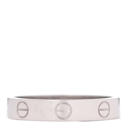 Cartier 18K White Gold 3.5mm LOVE Wedding Band Ring 54 6.75 1 of 4