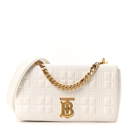 Burberry Lambskin Quilted Small Lola Bag White 1 of 10