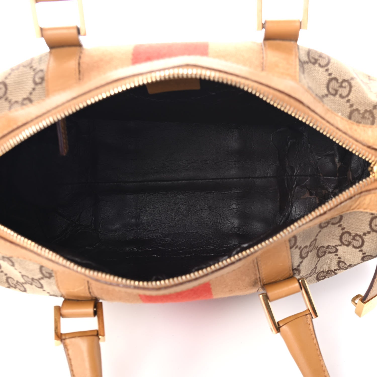 Gucci Monogram Vintage Web Small Boston Yellow 4 of 5
