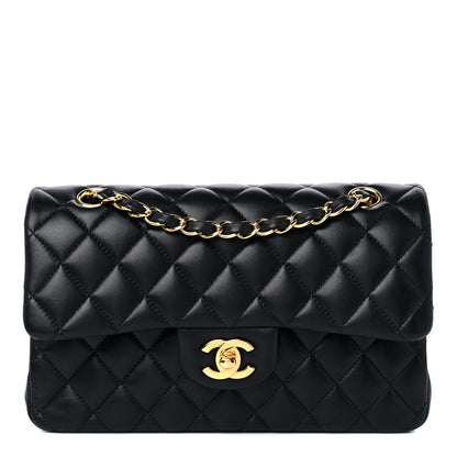 Chanel Lambskin Quilted Small Double Flap Black 1 of 13