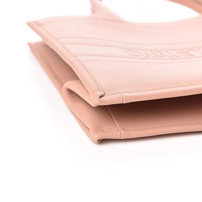 Christian Dior Calfskin Embossed Medium Book Tote Rose de Vents 8 of 11