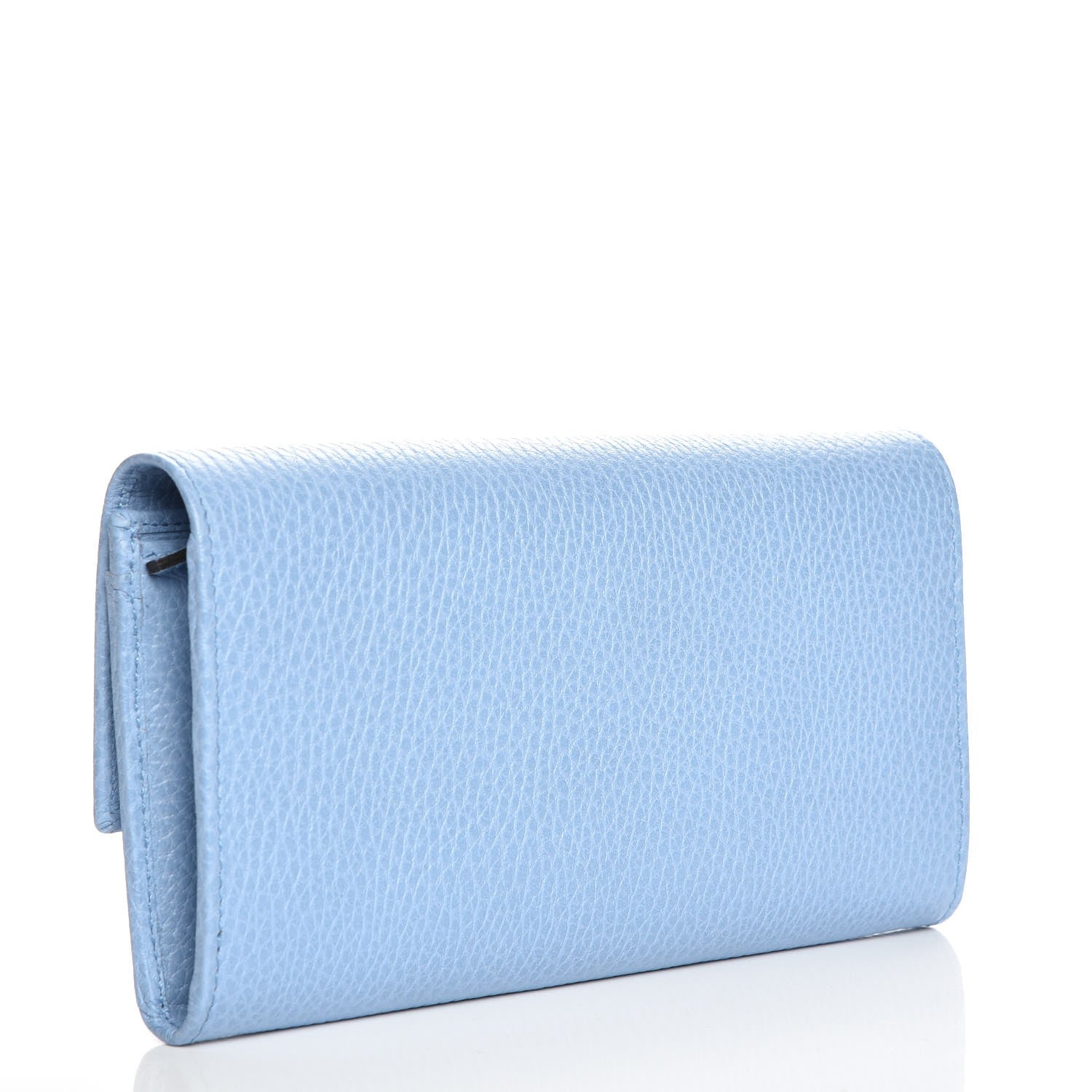 Gucci Dollar Calfskin Swing Continental Wallet Mineral Blue 3 of 8