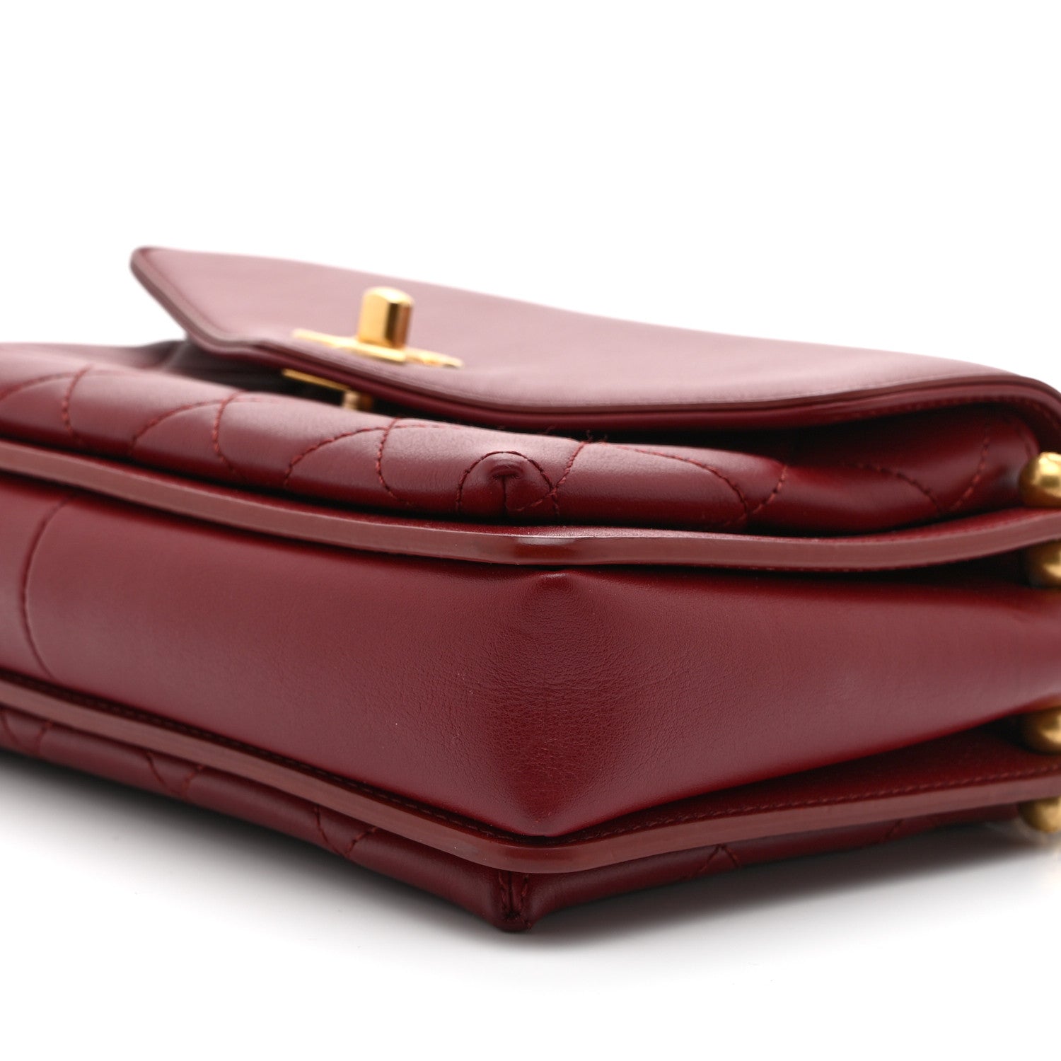 Chanel Calfskin Quilted Envelope Flap Dark Red 10 of 10