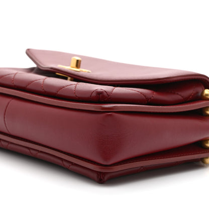 Chanel Calfskin Quilted Envelope Flap Dark Red 10 of 10