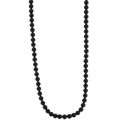 Chanel Ruthenium Baguette Crystal CC Beaded Long Necklace Black 1 of 6