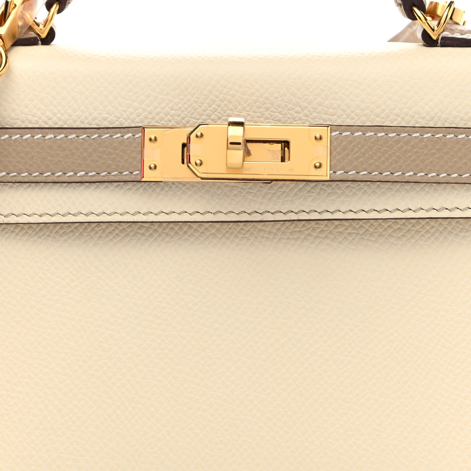 Hermes Epsom Horseshoe Mini Kelly Sellier 20 Craie Etain 8 of 11