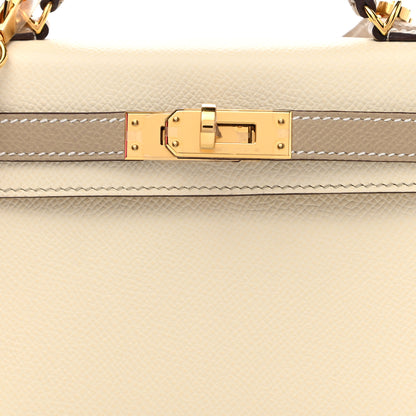Hermes Epsom Horseshoe Mini Kelly Sellier 20 Craie Etain 8 of 11