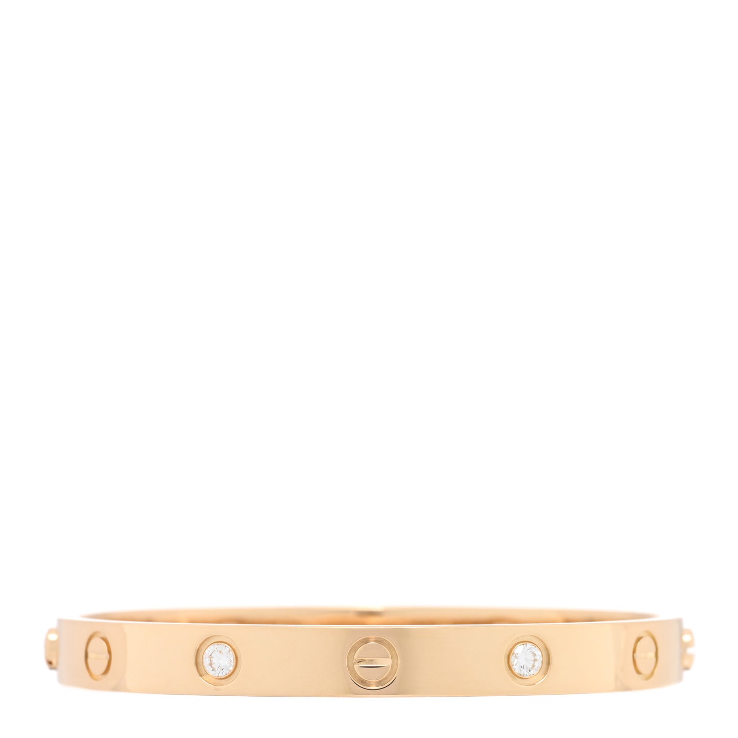 18K Yellow Gold 4 Diamond LOVE Bracelet 16