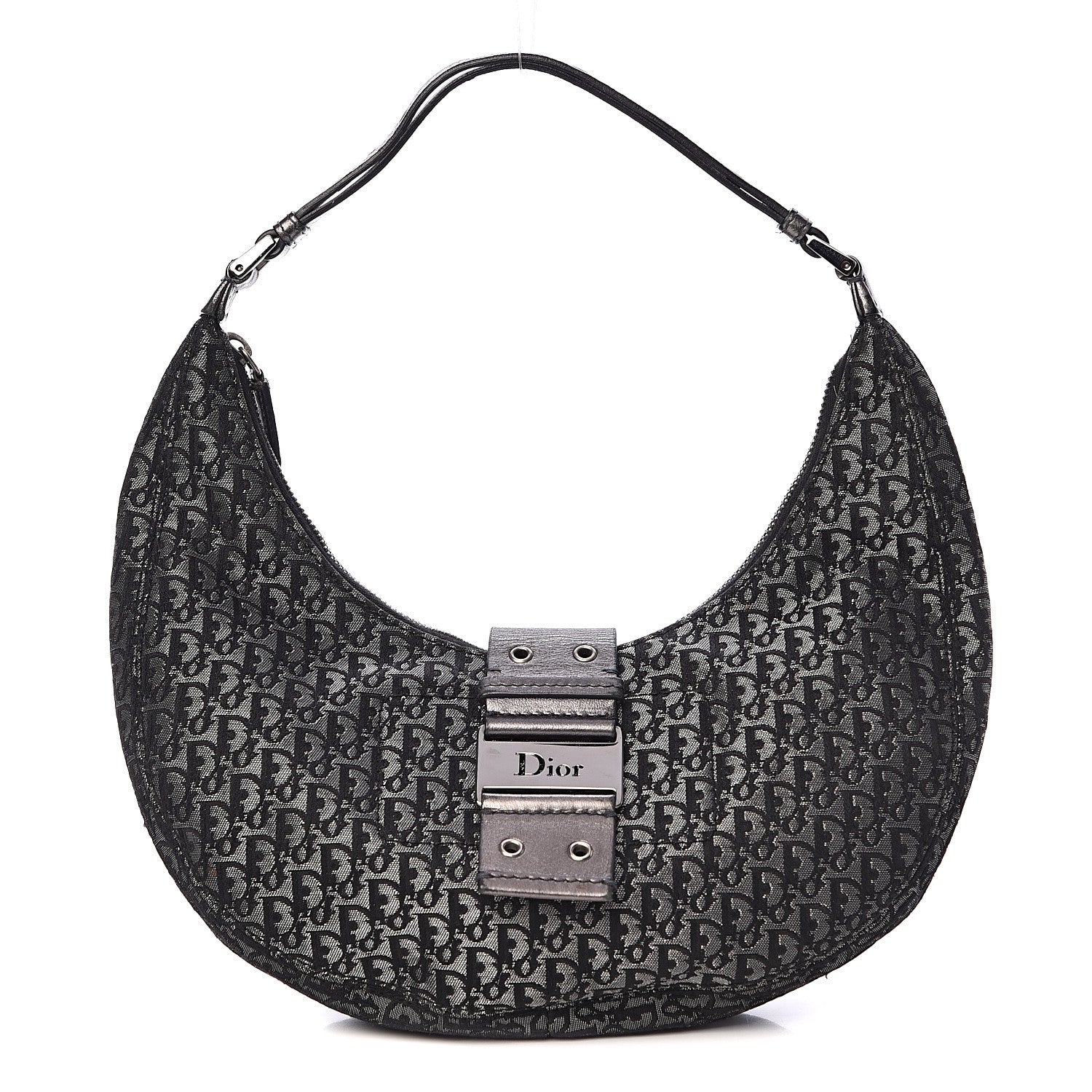 Christian Dior Monogram Street Chic Hobo Silver Black 1 of 15