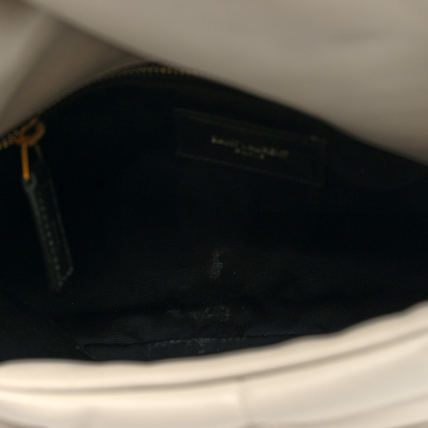 Lambskin Quilted Small Loulou Puffer Monogram Chain Satchel Crema Soft