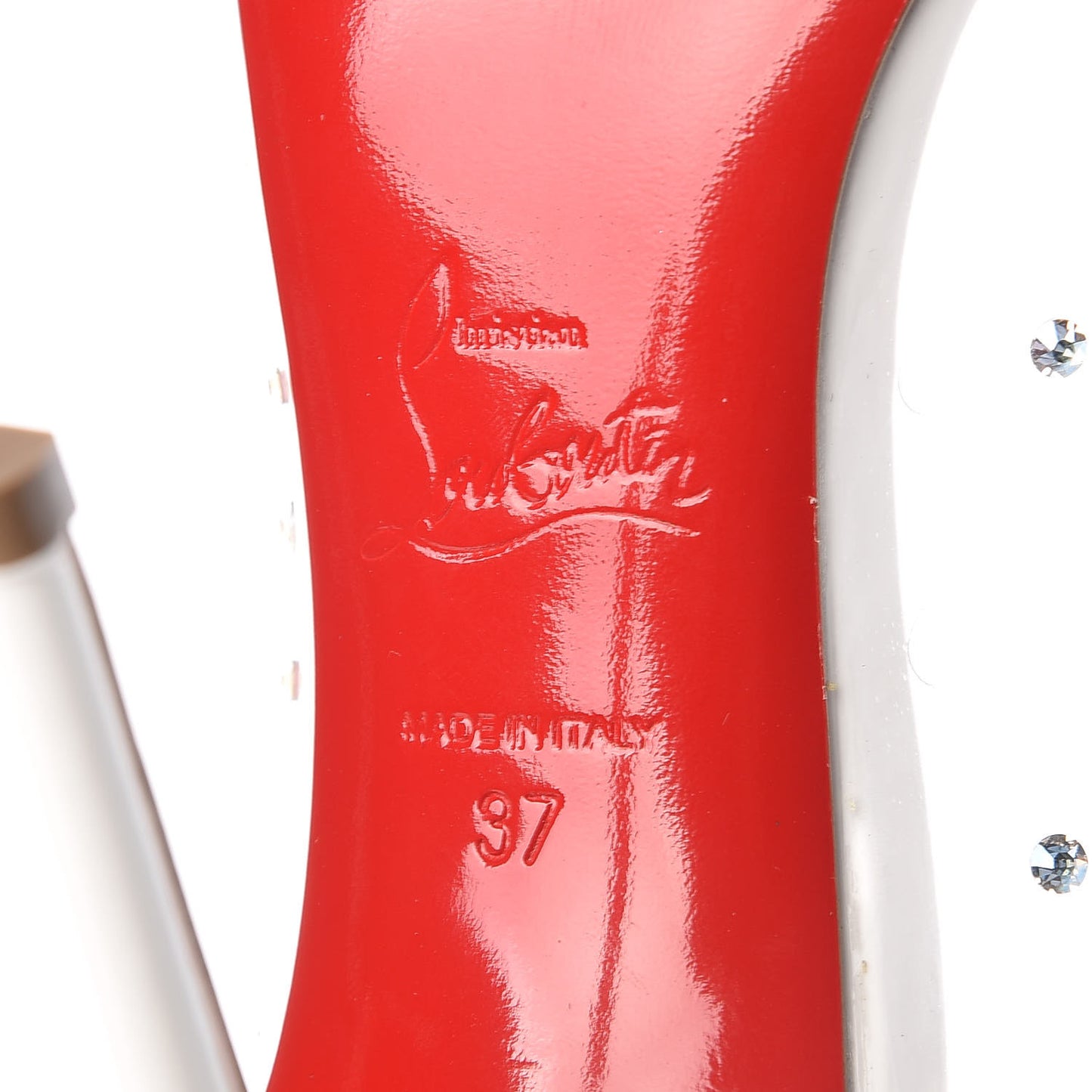 PVC Patent Degastrass 100 Pumps 37 Latte