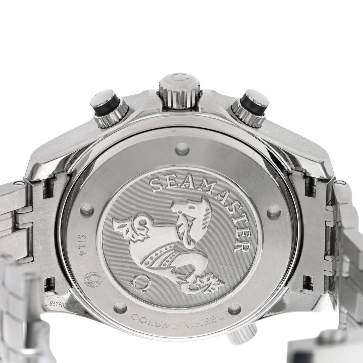 Stainless Steel 44mm Seamaster Co-Axial Chronograph Automatic Watch Black 212.30.44.50.01.002
