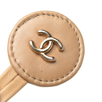Chanel Lambskin Quilted Cosmetic Zip Pouch Beige 14 of 21