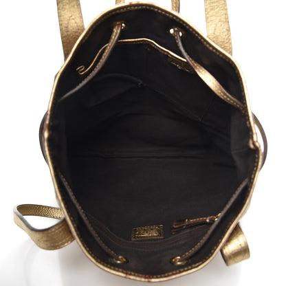 Burberry Haymarket Check Drawstring Claudia Bag Gold 5 of 13