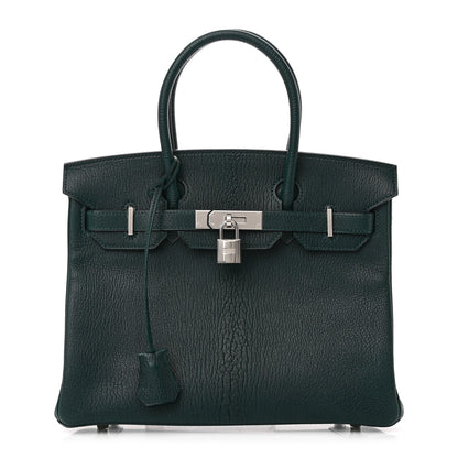 Hermes Chevre de Coromandel Birkin 30 Vert Cypress 1 of 12