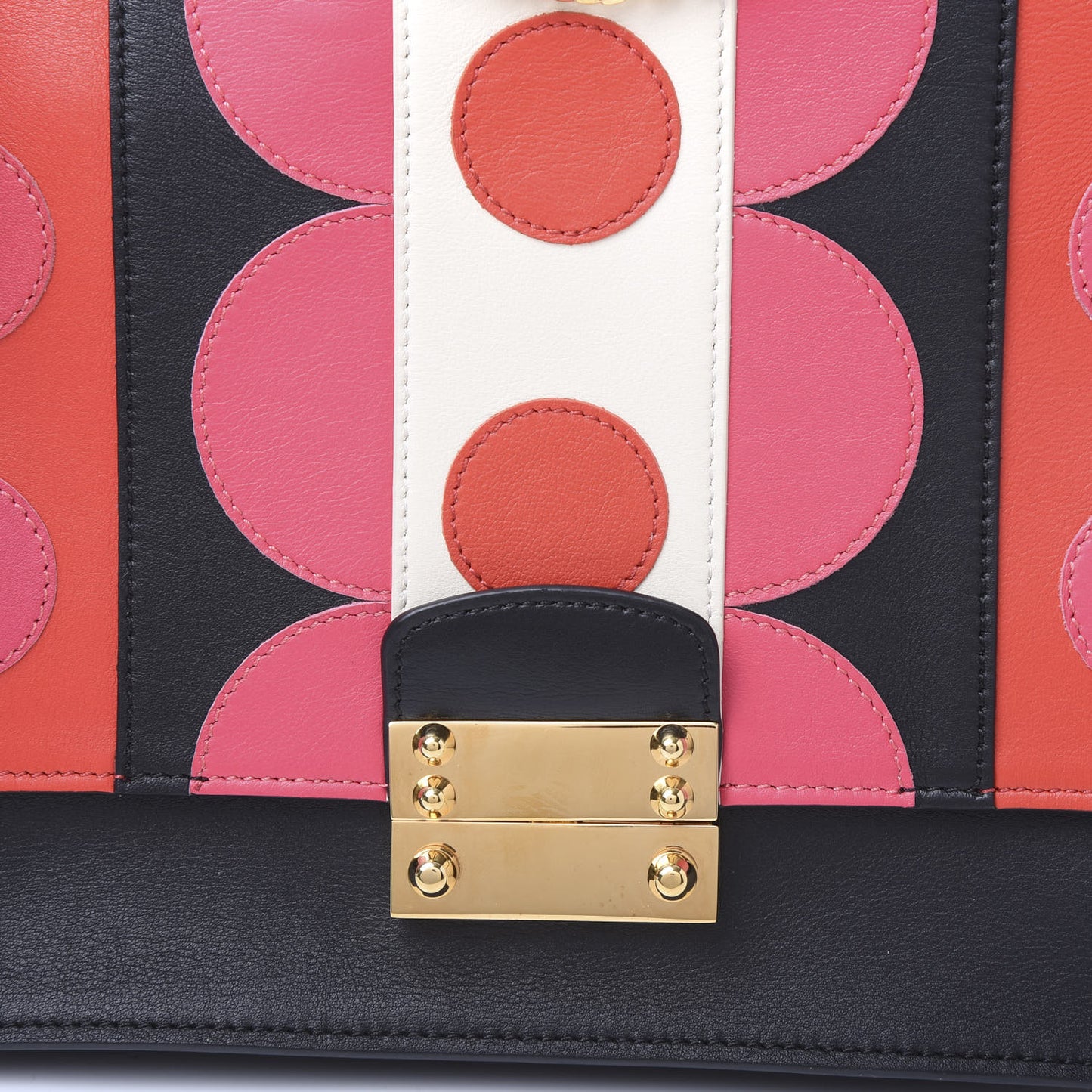 Calfskin Carmen Shoulder Bag Black Deep Rose