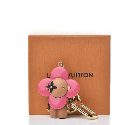 Louis Vuitton Resin Wood Vivienne Bag Charm Pink 5 of 5