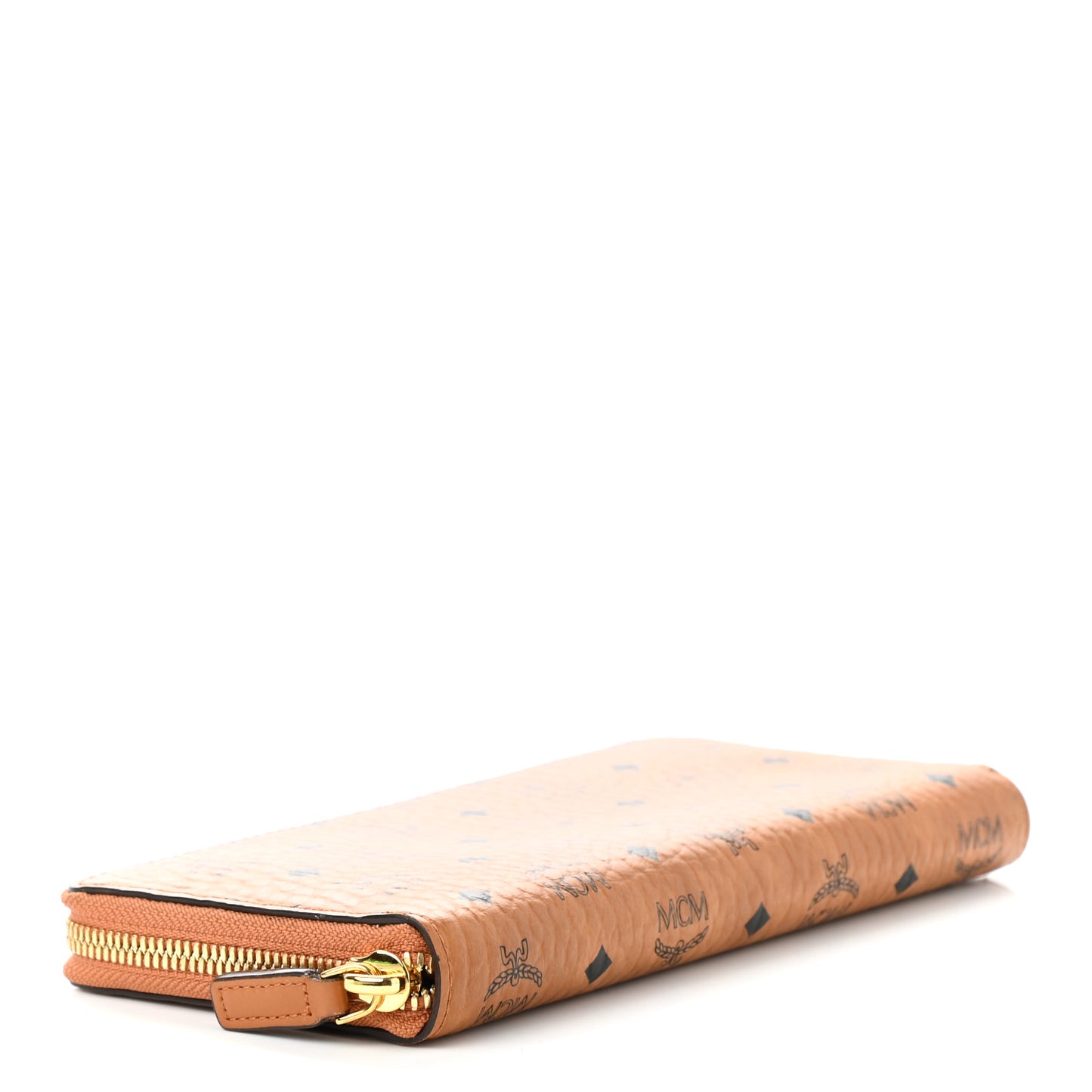 Visetos Large Zip Around Wallet Cognac
