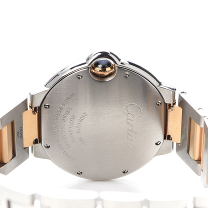 Cartier Stainless Steel 18K Pink Gold Pink Mother of Pearl 36mm Ballon Bleu De Cartier Automatic Watch 4 of 5