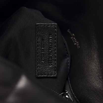 Saint Laurent Lambskin Quilted Small Loulou Puffer Monogram Chain Satchel Black 11 of 12