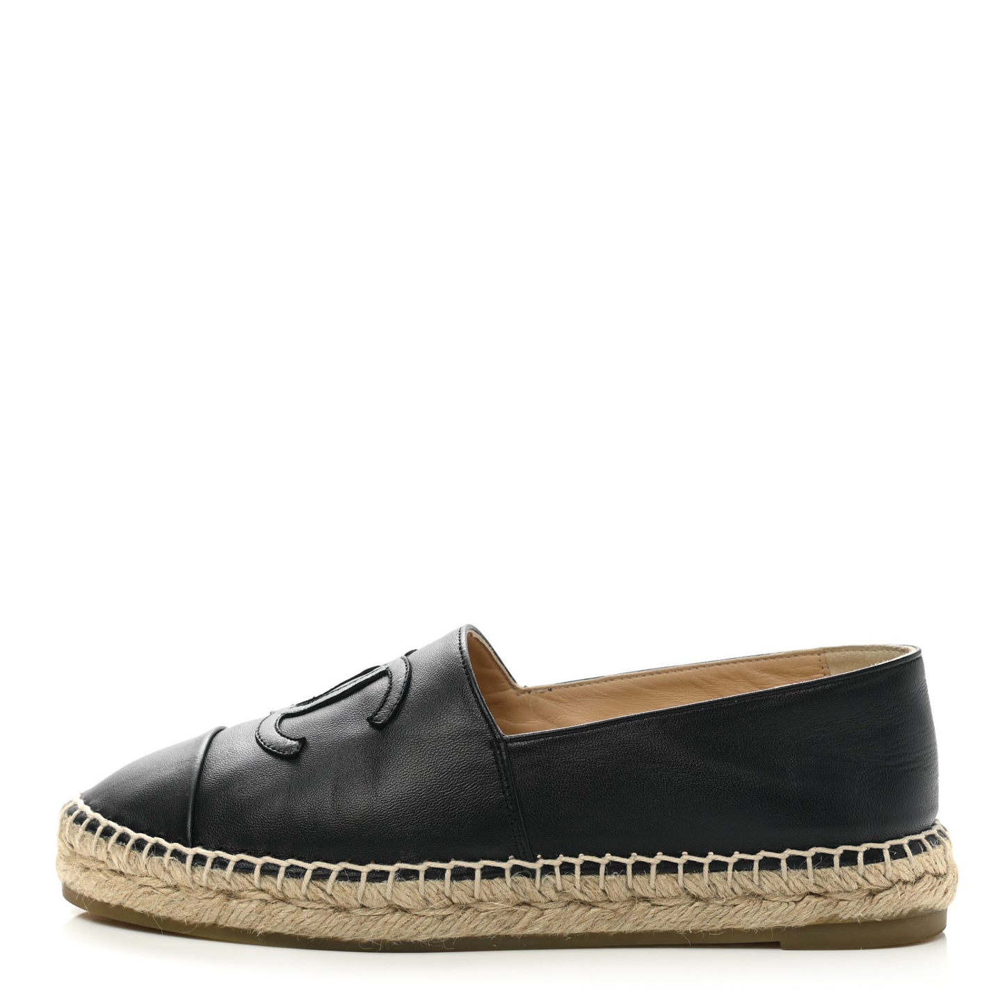 Lambskin CC Espadrilles 37 Black
