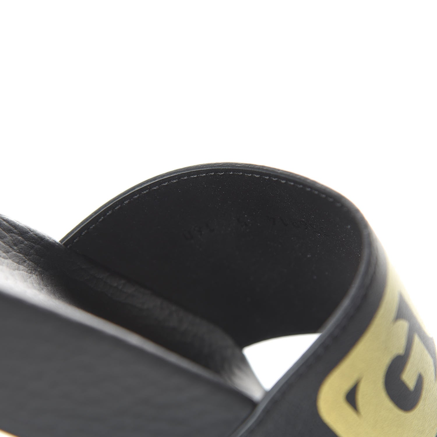 Gucci X DAPPER DAN Rubber Womens Slide Sandals 35 Black 9 of 10