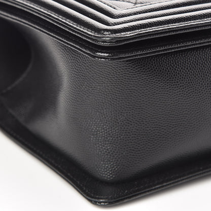 Chanel Caviar Quilted Medium Boy Flap Black 9 of 10