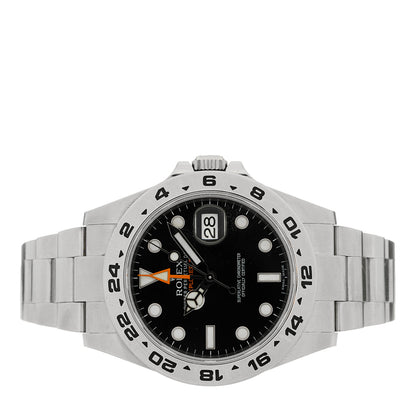 Rolex Stainless Steel 42mm Oyster Perpetual Date Explorer II Watch Black 216570 Black 2 of 5