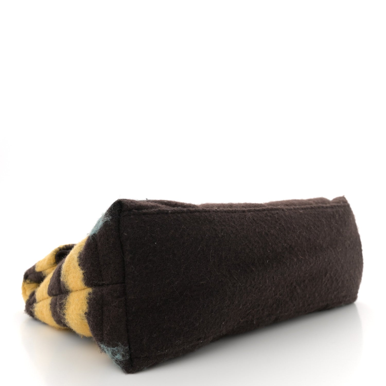 Saint Laurent Tie Dye Wool Quilted Small Loulou Puffer Monogram Chain Satchel Yellow Pacific Blue Dark Pecan 4 of 11