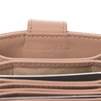 Christian Dior Ultra Matte Calfskin Cannage Lady Dior 5-Gusset Card Holder Blush Powder 5 of 6