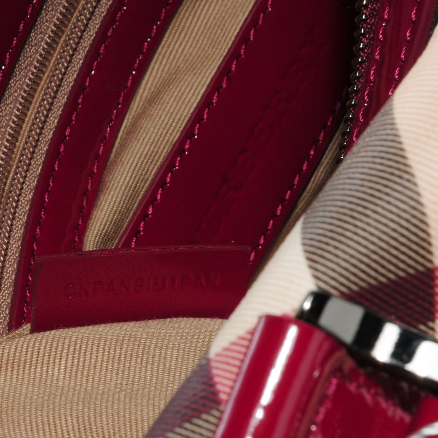 Burberry Nova Check Chester Bowling Bag Raspberry Sorbet 8 of 8
