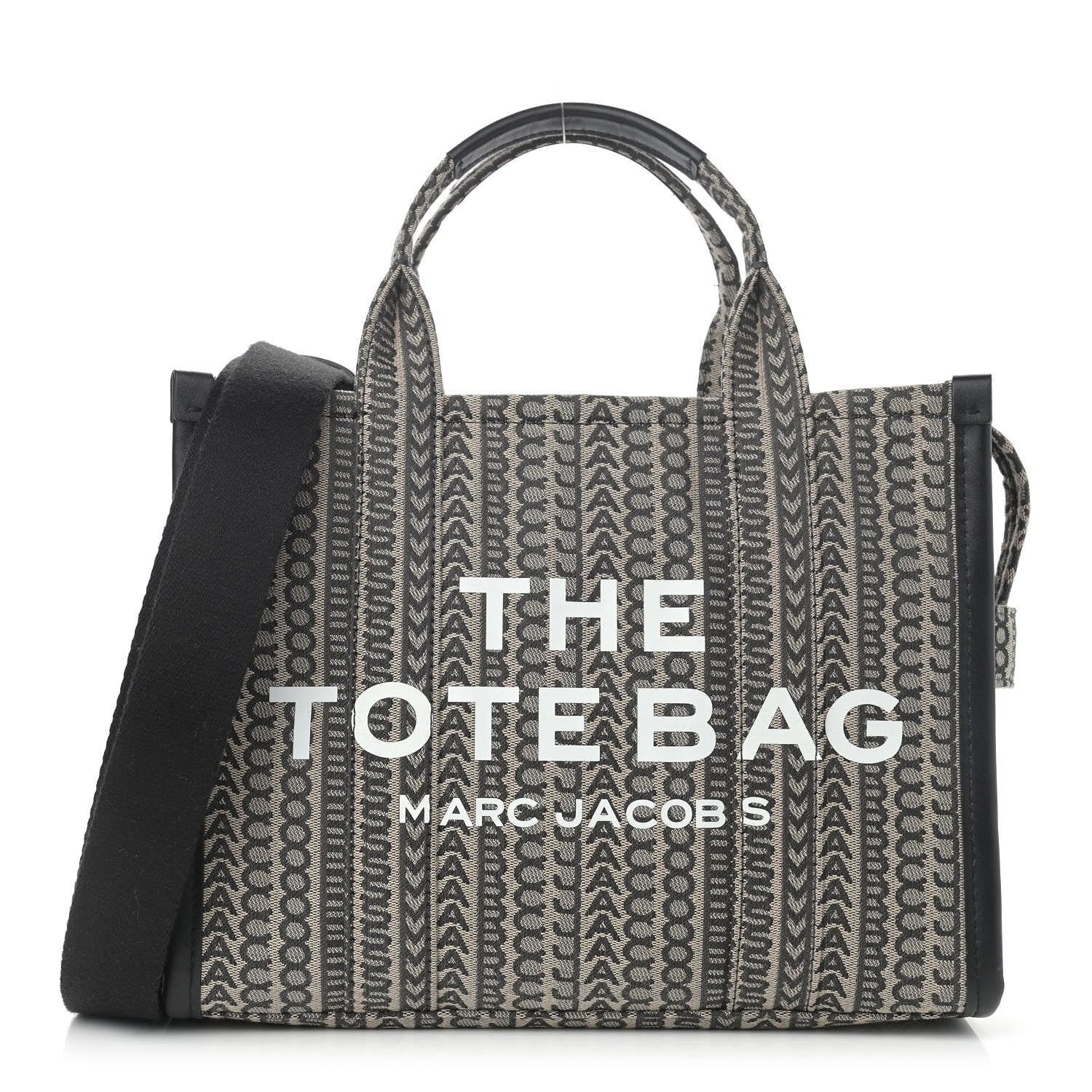 Marc Jacobs Cotton Jacquard Monogram Medium The Traveler Tote Bag Beige Multicolor 1 of 14