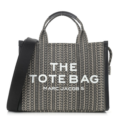 Marc Jacobs Cotton Jacquard Monogram Medium The Traveler Tote Bag Beige Multicolor 1 of 14