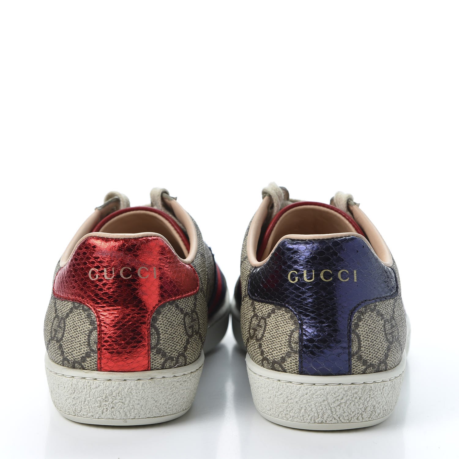 Gucci GG Supreme Monogram Womens Ace Low-Top Sneaker 35 Beige 6 of 10