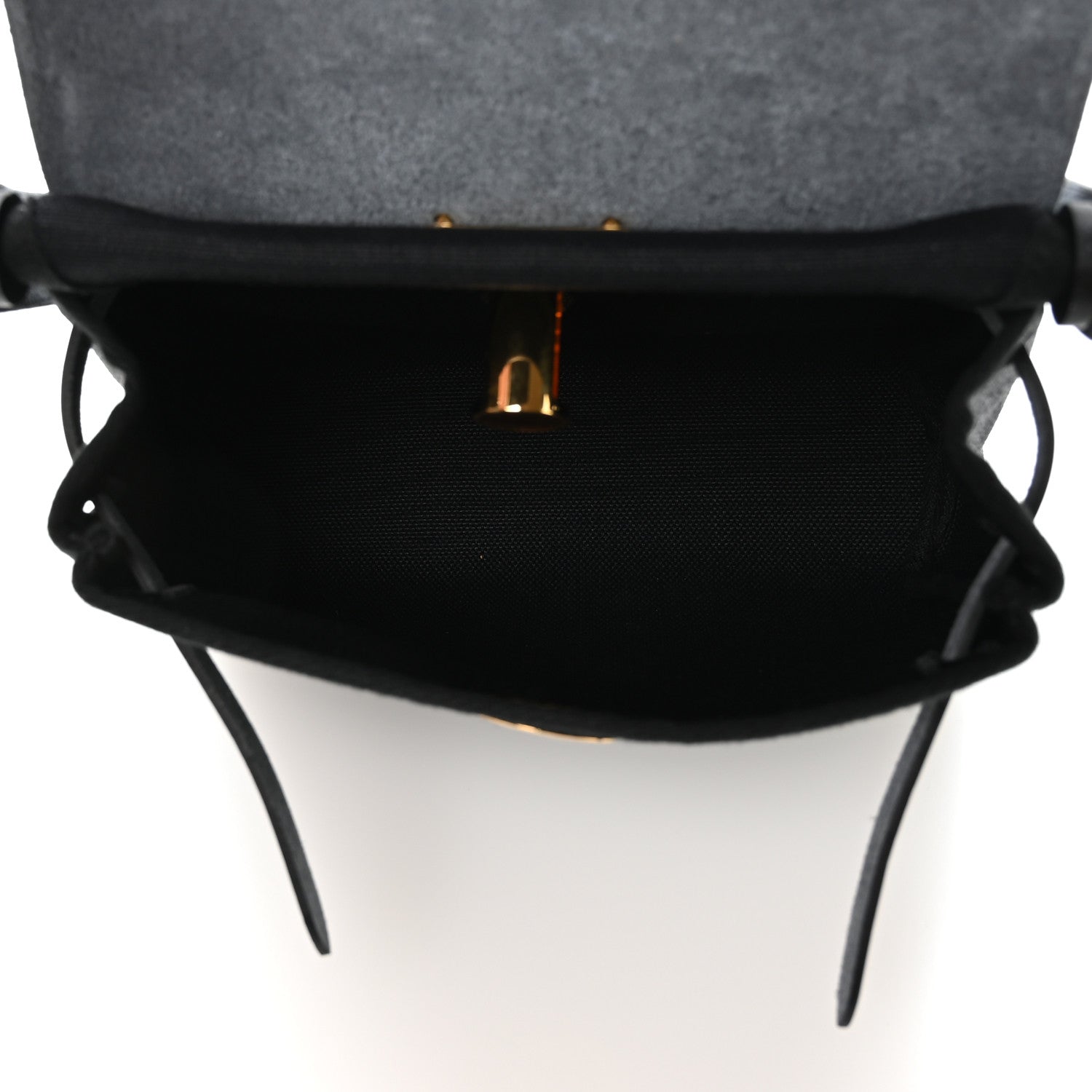 Hermes Military Toile Vache Hunter Herbag Zip Retourne 20 Black 5 of 11