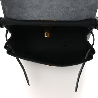 Hermes Military Toile Vache Hunter Herbag Zip Retourne 20 Black 5 of 11