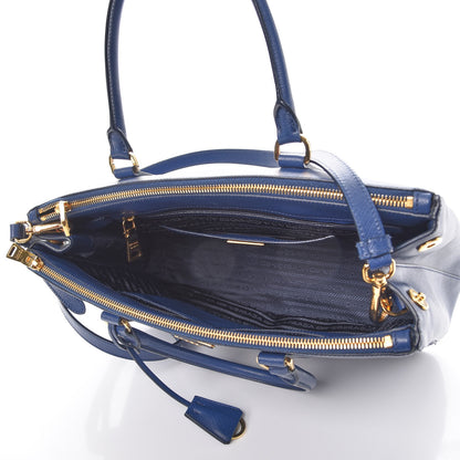 Prada Saffiano Medium Galleria Double Zip Tote Bluette 6 of 9