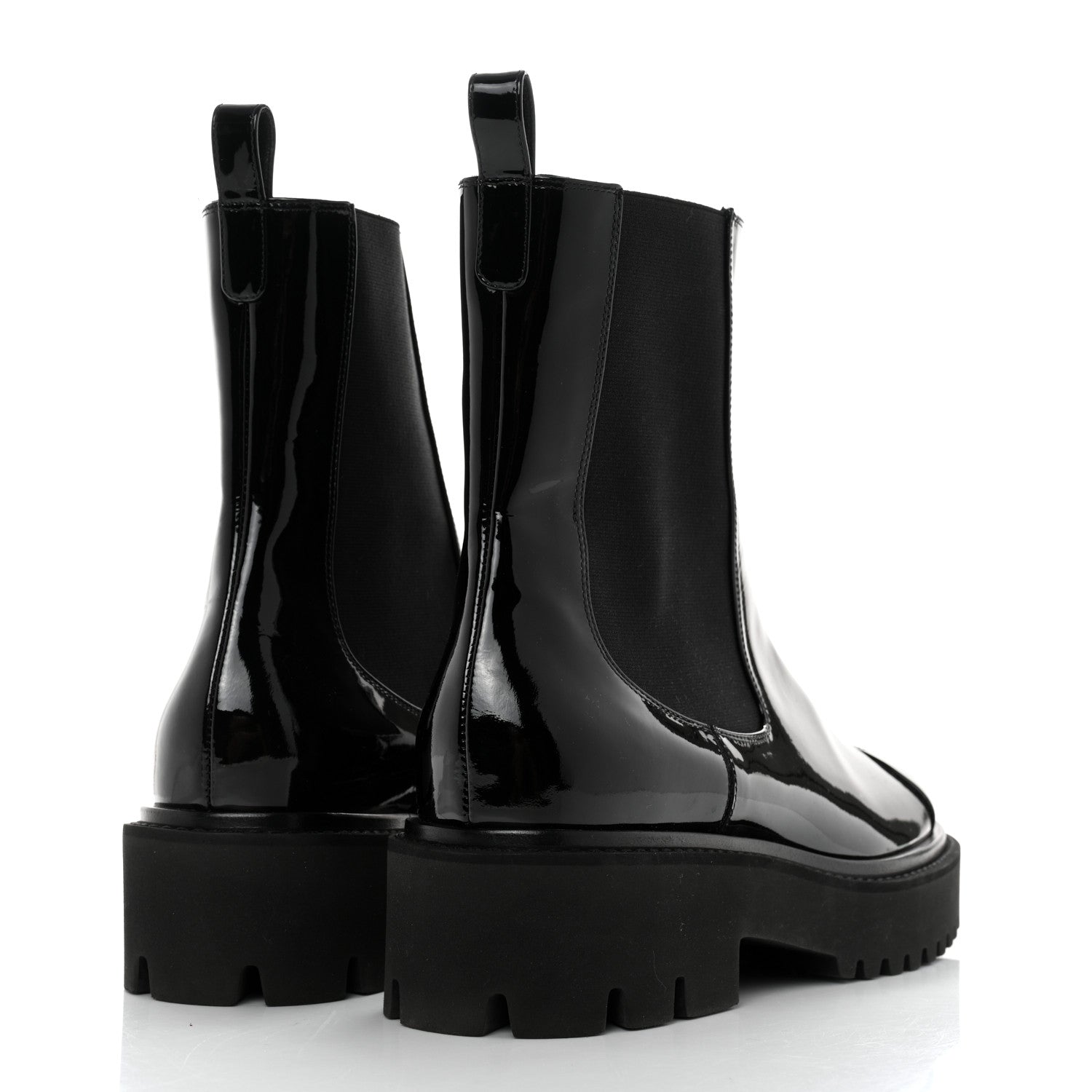 Chanel Patent Cap Toe Short Boots 41 Black 4 of 9
