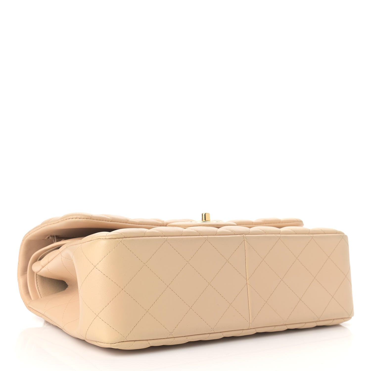 Chanel Lambskin Quilted Jumbo Double Flap Beige Clair 4 of 11