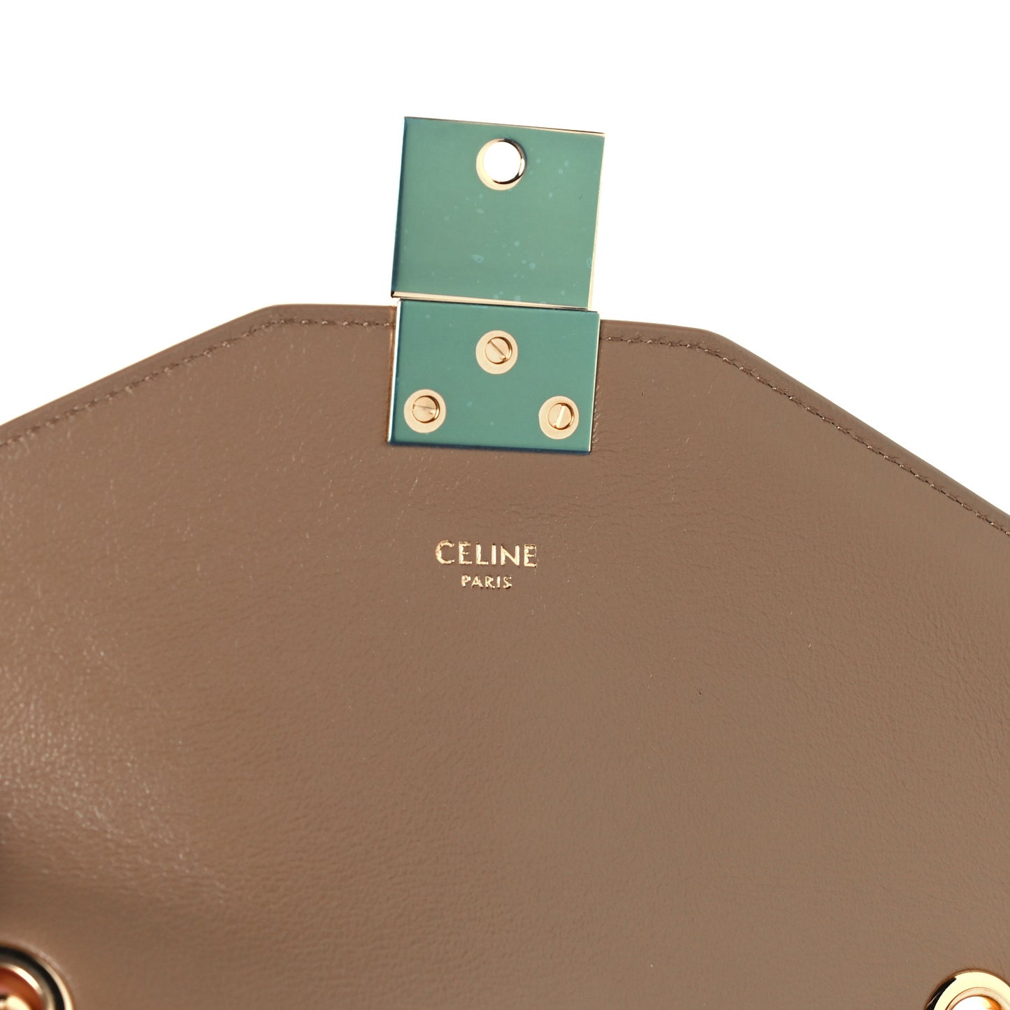 Shiny Calfskin Medium C Bag Camel