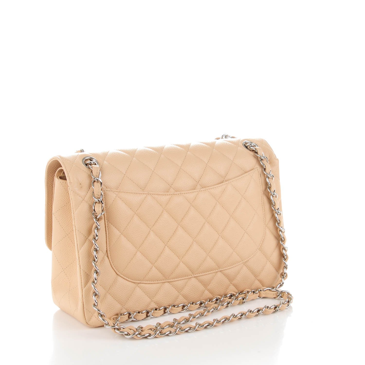 Chanel Caviar Quilted Jumbo Double Flap Beige Clair 3 of 9